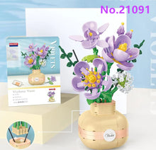 Load image into Gallery viewer, BALODY mini Blocks Kids Building Toys Rose Sunflower Flowers Vase Girls Women Gift Home Decor 21088 21089 21090 21091