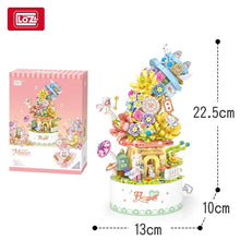 Load image into Gallery viewer, 1953 1954 1957 LOZ mini Blocks Kids Building Bricks Toys Flowers Puzzle with Lighting Music Box Girls Women Holiday Gift Christmas Presents Home Decor
