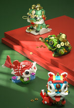Load image into Gallery viewer, JAKI Blocks Kids Building Toys DIY Bricks Chinese Culture Kylin Lion Lucky Koi Girls Puzzle New Year Gift Holiday Home Decor 5130 5131 5132 5135 5136 5137 BK021