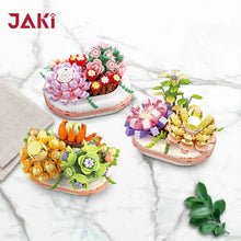 Load image into Gallery viewer, JAKI Blocks Kids Building Toys Noctilucent Bricks Girls Flowers Potted Plant Puzzle Home Decor Womens Gift JK2720 2721 2722