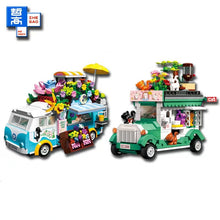 Load image into Gallery viewer, ZHEGAO mini Blocks Kids Building Toys Bricks Girls Puzzle Flower Car Cat Wagon Truck Model Home Decor Gift DZ7005 DZ7006