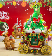 Load image into Gallery viewer, Panlos Blocks Kids Building Bricks Toys Puzzle Girls Christmas Elk Cart Girls Boys Gift with Lighting 601012