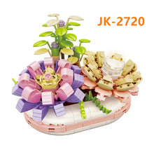 Load image into Gallery viewer, JAKI Blocks Kids Building Toys Noctilucent Bricks Girls Flowers Potted Plant Puzzle Home Decor Womens Gift JK2720 2721 2722