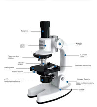 Load image into Gallery viewer, Microscope Kit Lab LED 200X-600X-1200X Learning & Education Toy Biological With Box For Kids Child Kids Pupil Gift 1311