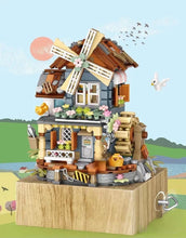Load image into Gallery viewer, LOZ 1239 mini Blocks Kids Building Toys DIY Bricks Girls Gift Music Box Chinese Windmill House