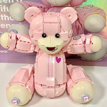 Load image into Gallery viewer, JAKI Blocks Kids Building Toys DIY Bricks Pink Bear Girls Gift Holiday Birthday Home Decor 8133