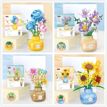 Load image into Gallery viewer, BALODY mini Blocks Kids Building Toys Rose Sunflower Flowers Vase Girls Women Gift Home Decor 21088 21089 21090 21091