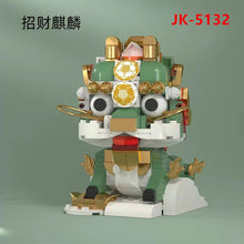 Load image into Gallery viewer, JAKI Blocks Kids Building Toys DIY Bricks Chinese Culture Kylin Lion Lucky Koi Girls Puzzle New Year Gift Holiday Home Decor 5130 5131 5132 5135 5136 5137 BK021