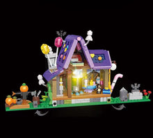 Load image into Gallery viewer, BALODY mini Blocks Kids Building Toys Halloween House Puzzle Holiday Gift Home Decor With Lighting 21052