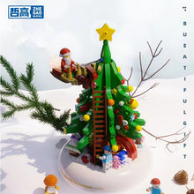 Load image into Gallery viewer, ZHEGAO MINI Blocks Kids Building Bricks Toys Music box Christmas Tree Puzzle Girls Holiday gift with Lighting 1023 1024