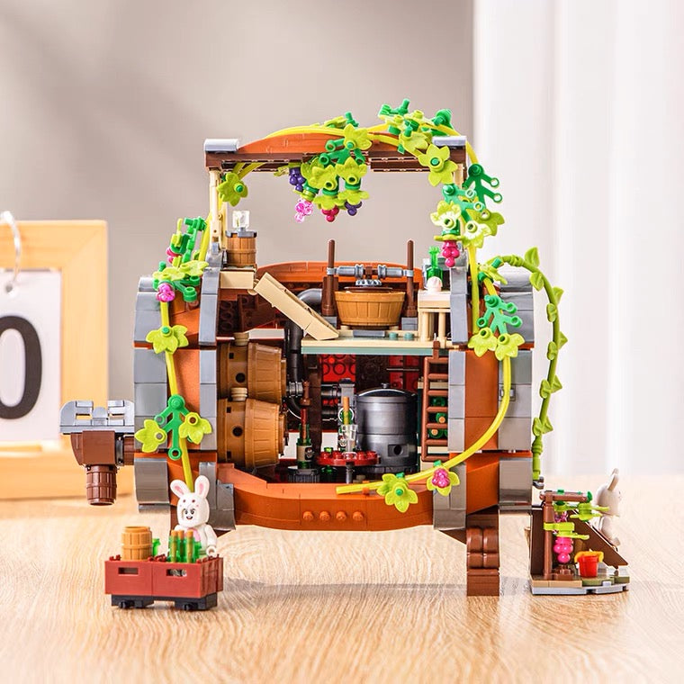 LOZ mini Blocks Kids Building Bricks Toys Make Wine Bucket Puzzle Home Decor Gift 2206