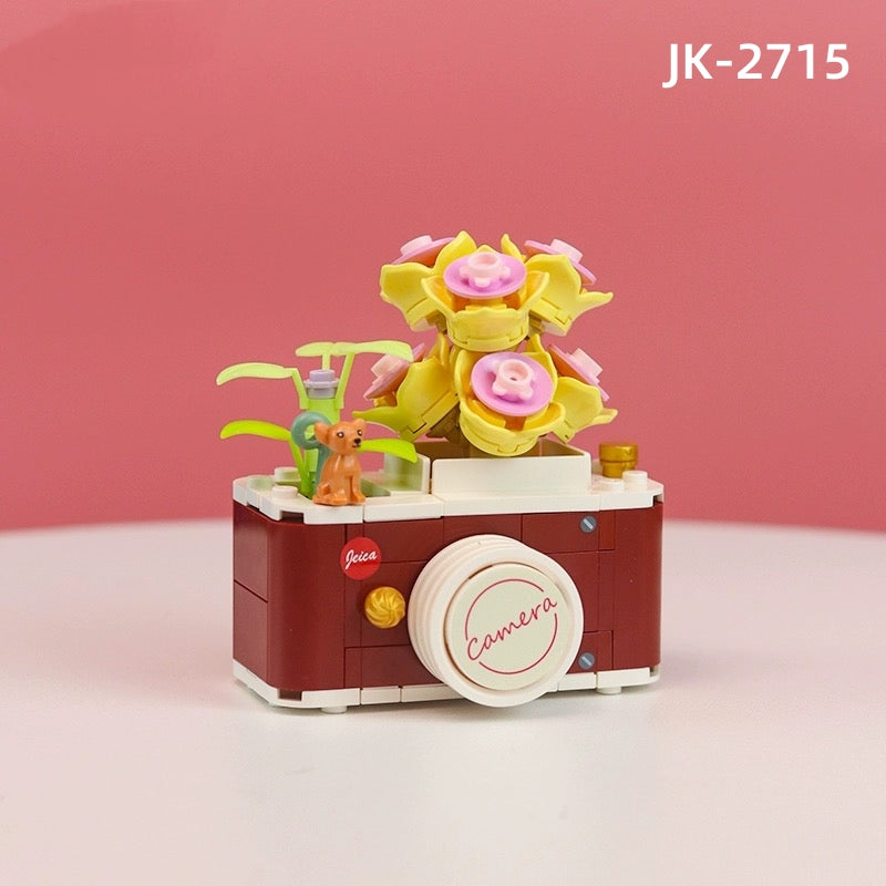 JAKI Blocks Kids Building Toys DIY Bricks Flower Puzzle Home Decor Girls Presents Women Gift 27152716 2717 2718