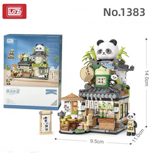 Load image into Gallery viewer, LOZ mini Blocks Kids Building Bricks Boys Toys Puzzle Girls Gift Panda Tea Shop Coffee Bar 1382 1383
