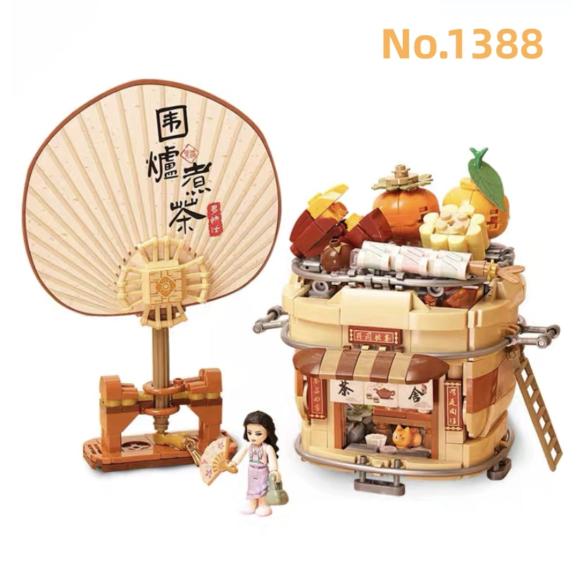 LOZ mini Blocks Kids Building Bricks Boys Toys Puzzle Girls Gift Chinese Food  Dim Sum 1388 1389 1390 1391