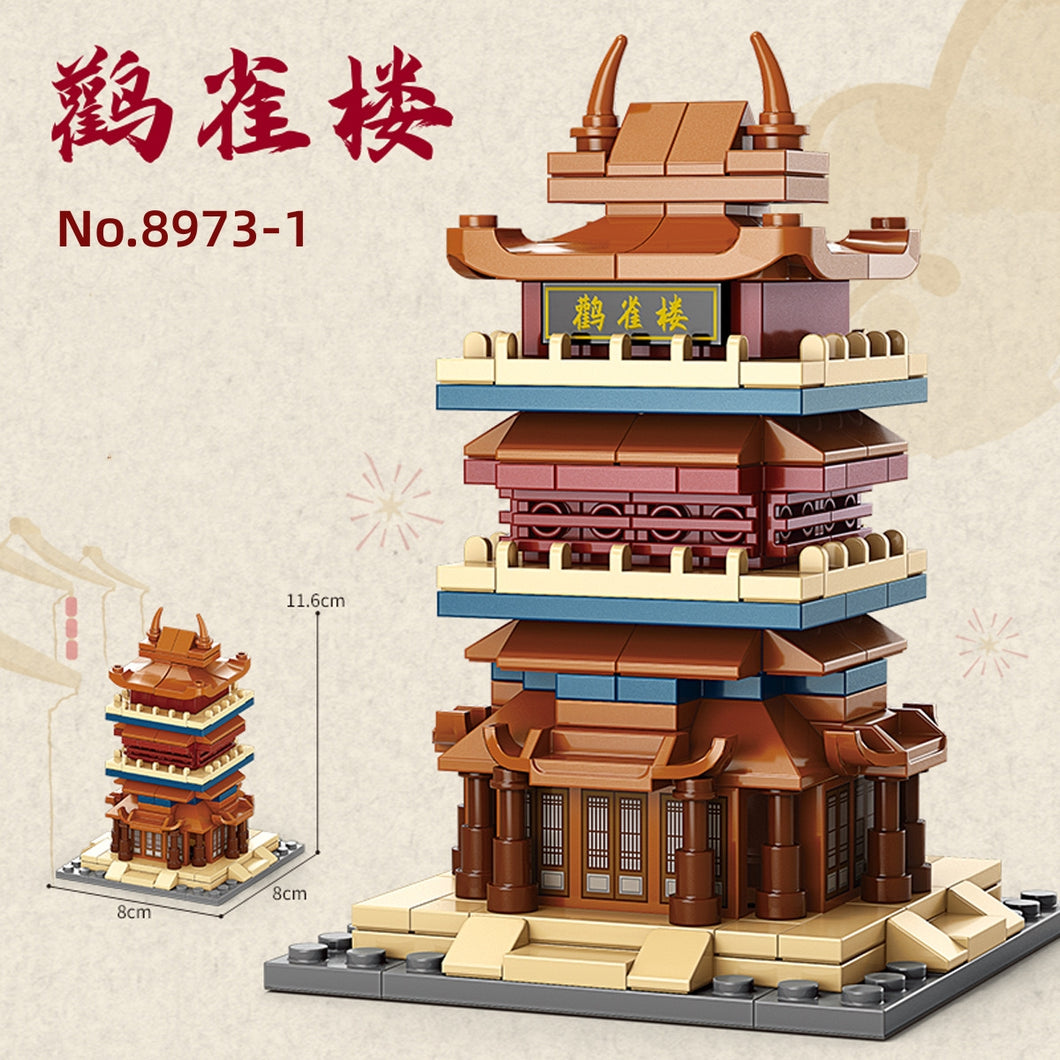 LeLe Blocks The Tower Chinese Architecture Puzzle Kids Building Toys DIY Bricks Home Decor Gift 8973