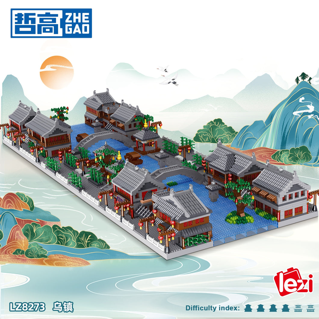 6518pcs Lezi mini Blocks Kids Building Toys DIY Bricks Puzzle Wuzhen Home Decor Gift 8273