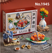 Load image into Gallery viewer, LOZ mini Blocks Kids Building Bricks Toys Chinese Food  Hairy Crabs Lobster Puzzle Home Decor Gift 1945 1946
