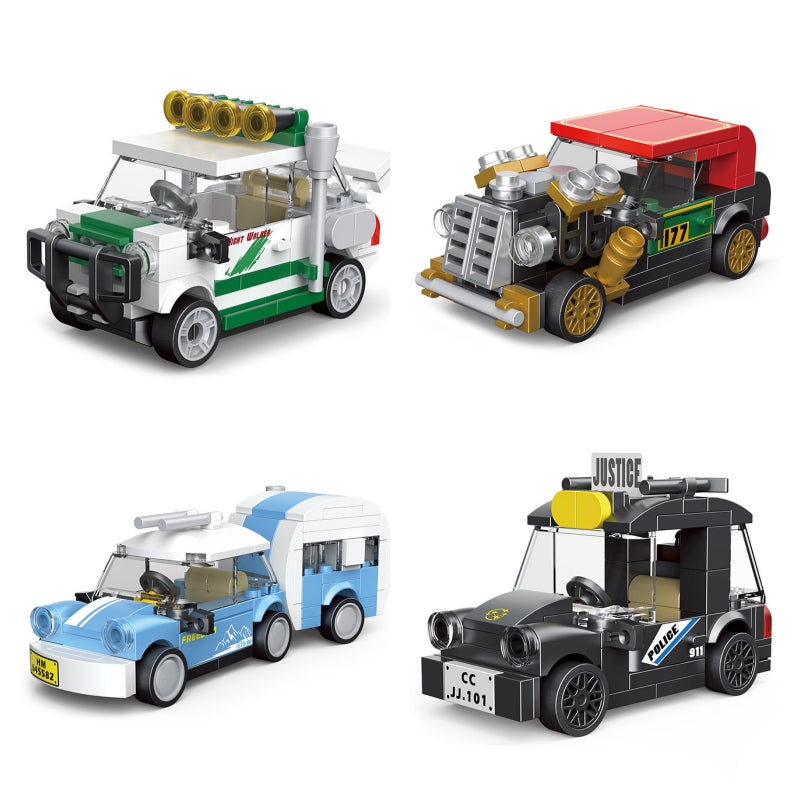 4pcs/set Decool mini Blocks Kids Building Toys Car Model Puzzle Boys DIY Bricks Holiday Gift Home Decor 22051 22052 22053 22054