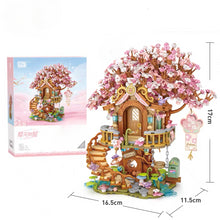 Load image into Gallery viewer, LOZ mini Blocks Kids Building Toys Puzzle  Cherry Blossoms Tree House Bricks Girls Gift Home Decor 1381
