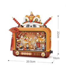 Load image into Gallery viewer, LOZ mini Blocks Kids Building Toys 2in1 Shadow Puppetry Lion Dance Holiday Gifts Decorative Puzzle With Lighting New Year Presents Home Decor 1966
