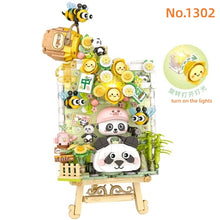 Load image into Gallery viewer, LOZ mini Blocks Kids Building Toys Drawing Painting Girls Gift Panda Bricks Puzzle With Lighting Home Decor 1301 1302
