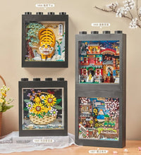 Load image into Gallery viewer, LOZ mini Blocks Kids Building Toys DIY Bricks Sunflower Tiger Decorative Painting Puzzle Girls Women Gift Home Decor 1905 1906 1907 1908
