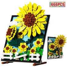 Load image into Gallery viewer, QZL Blocks Kids Building Toys DIY Bricks Sunflower Decorative Painting Puzzle Home Decor Women Girls Gift 92003
