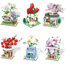 Load image into Gallery viewer, ZG 00299-00304 mini Blocks Kids Building Bricks Toys Flowers Puzzle Girls Gift
