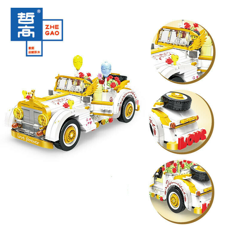 ZheGao Blocks Wedding Car Lover Gift Kids Building mini Blocks Toys Bricks Girls Puzzle 00310
