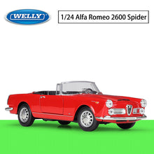 Load image into Gallery viewer, Welly 1:24 For 1960 Alfa Romeo 2600 Spider Diecast Alloy Static Car Model  Mens Gift no box
