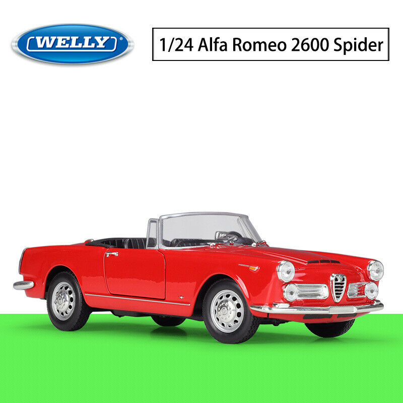 Welly 1:24 For 1960 Alfa Romeo 2600 Spider Diecast Alloy Static Car Model  Mens Gift no box