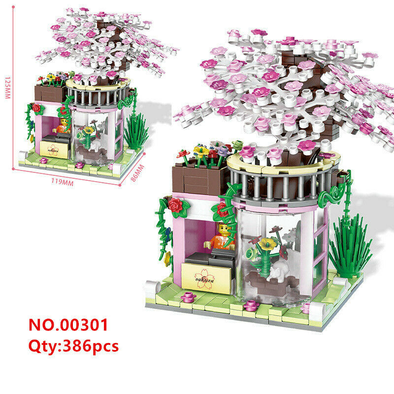 ZG 00299-00304 mini Blocks Kids Building Bricks Toys Flowers Puzzle Girls Gift