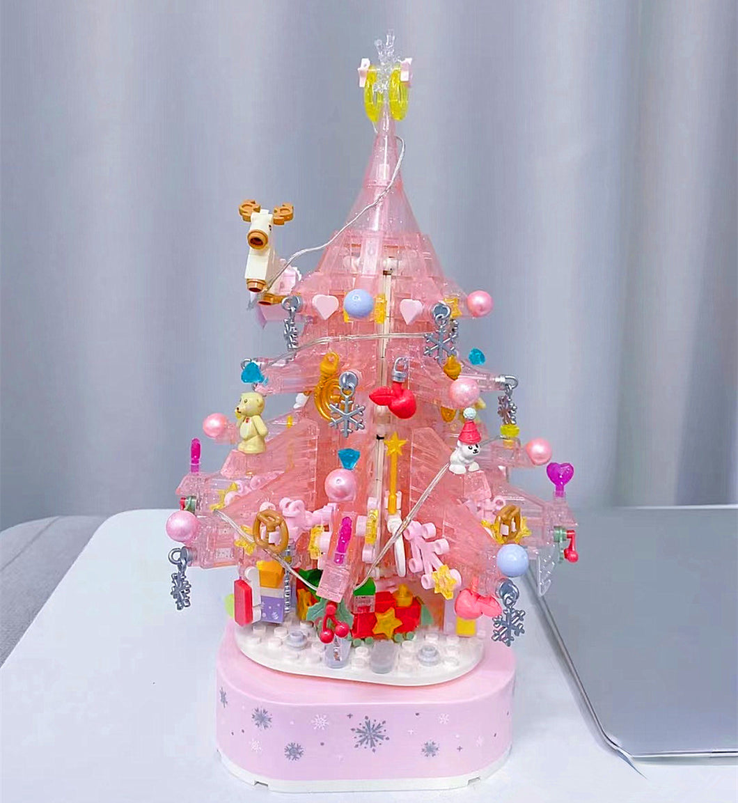 Sembo Blocks Kids Building Toys Girls Puzzle Music Box Christmas Tree Holiday Gift Home Decor 605024