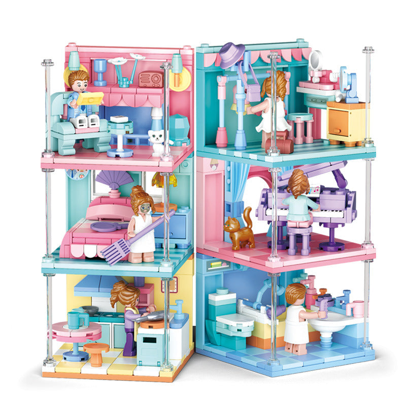 6in1 Room Sluban Blocks Kids Building Toys Girls Puzzle Gift  B0757