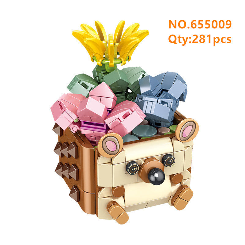 Panlos Blocks Kids Building Toys Bricks Girls Flowers Potted Plant Puzzle Gift 655009 655010 655011 655012 655013 655014 655015 655016