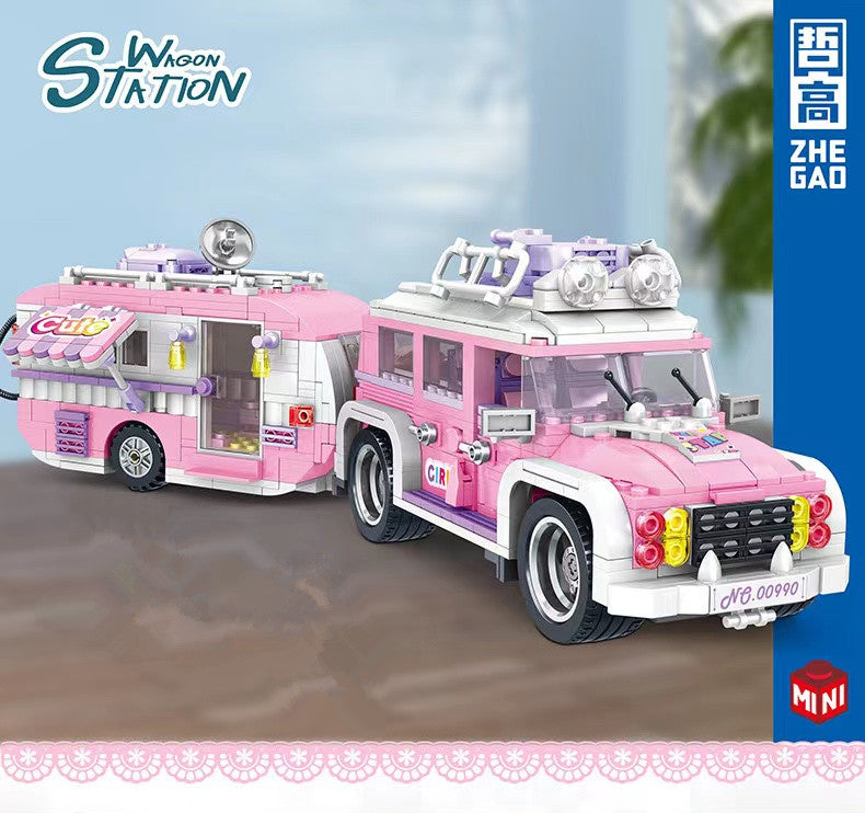 1149pcs mini Blocks Kids Building Toys DIY Bricks Girls Gift  Boys Puzzle Wagon Truck Model 00990