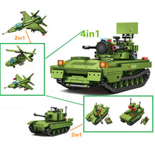 Load image into Gallery viewer, 4pcs/set Sembo Blocks Kids Building Toys DIY Bricks 4in1 Tank Puzzle Boys Gift 105066-105069
