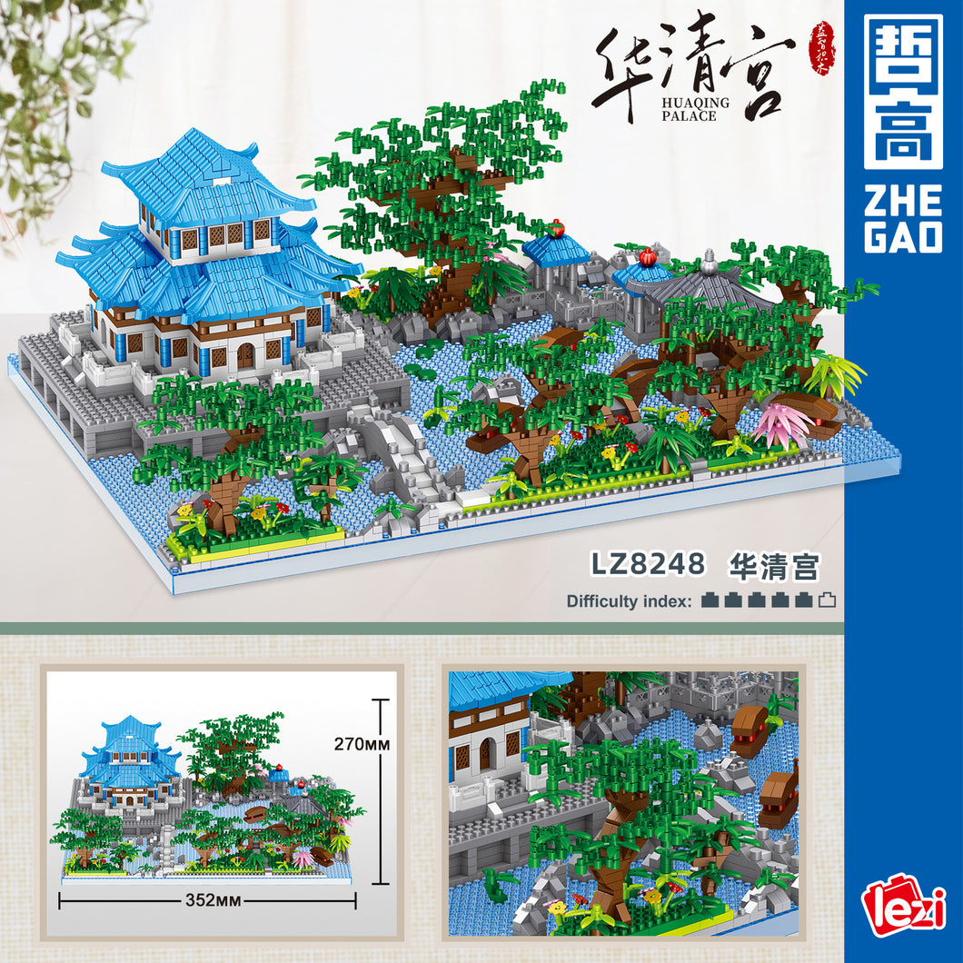 3307pcs Lezi mini Blocks Kids Building Toys DIY Bricks Puzzle Chinese Architecture Huaqing Palace Home Decor 8248