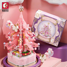 Load image into Gallery viewer, Sembo Blocks Kids Building Toys Girls Puzzle Music Box Christmas Tree Holiday Gift Home Decor 605024
