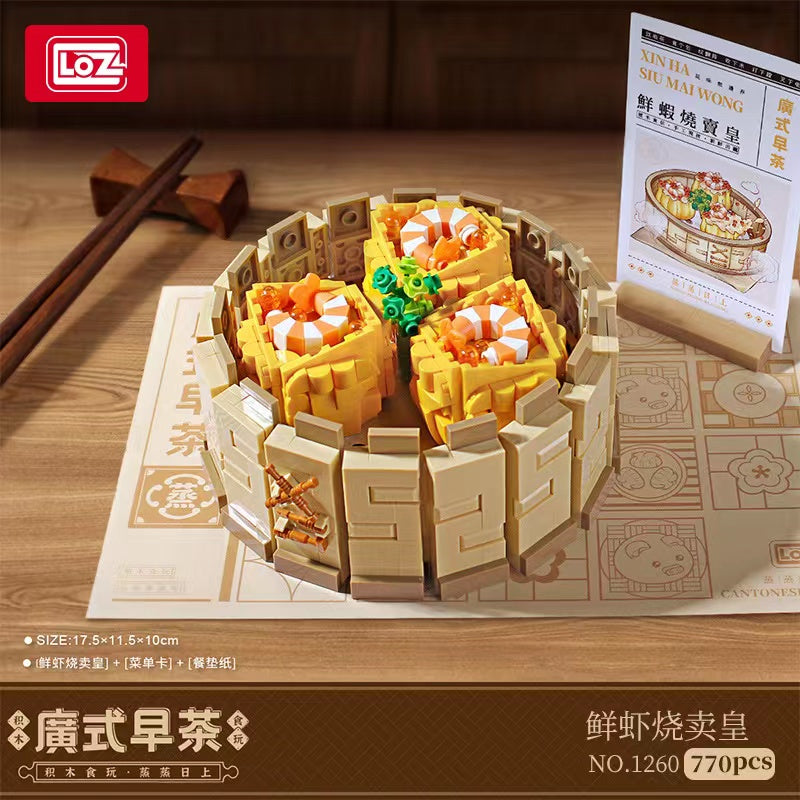 LOZ mini Blocks Kids Building Bricks Boys Toys Puzzle Girls Gift Chinese Food  Dim Sum 1260 1261 1262 1263 1264 1265 1266 1267