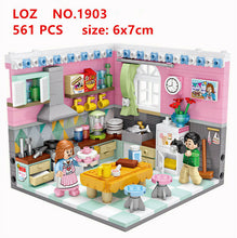 Load image into Gallery viewer, LOZ mini Blocks Kids Building Toys Boy DIY Girls Puzzle 4IN1 Room 1901-1904
