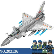 Load image into Gallery viewer, Sembo Block Kids Building Toys Chinese Fighters J-10 Model Boys Puzzle 202126 no box
