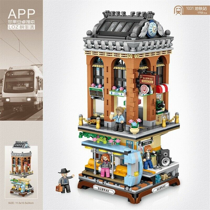 1031 LOZ mini Block Adult Kids Building Toys Boys Puzzle Subway 1753pcs no original  box