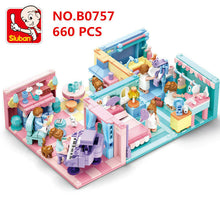 Load image into Gallery viewer, 6in1 Room Sluban Blocks Kids Building Toys Girls Puzzle Gift  B0757
