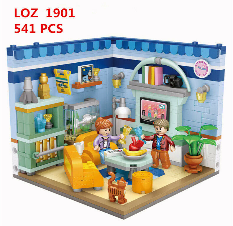 LOZ mini Blocks Kids Building Toys Boy DIY Girls Puzzle 4IN1 Room 1901-1904