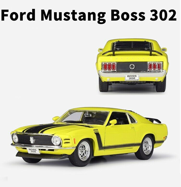 WELLY 1:24 For 1970 Ford Mustang Boss 302 Diecast Static Car Model Men Toys Gift