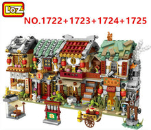 Load image into Gallery viewer, 4boxes/set LOZ mini Stree Blocks Kids Building Toys Adult Puzzle Chinese Style 1722-1744

