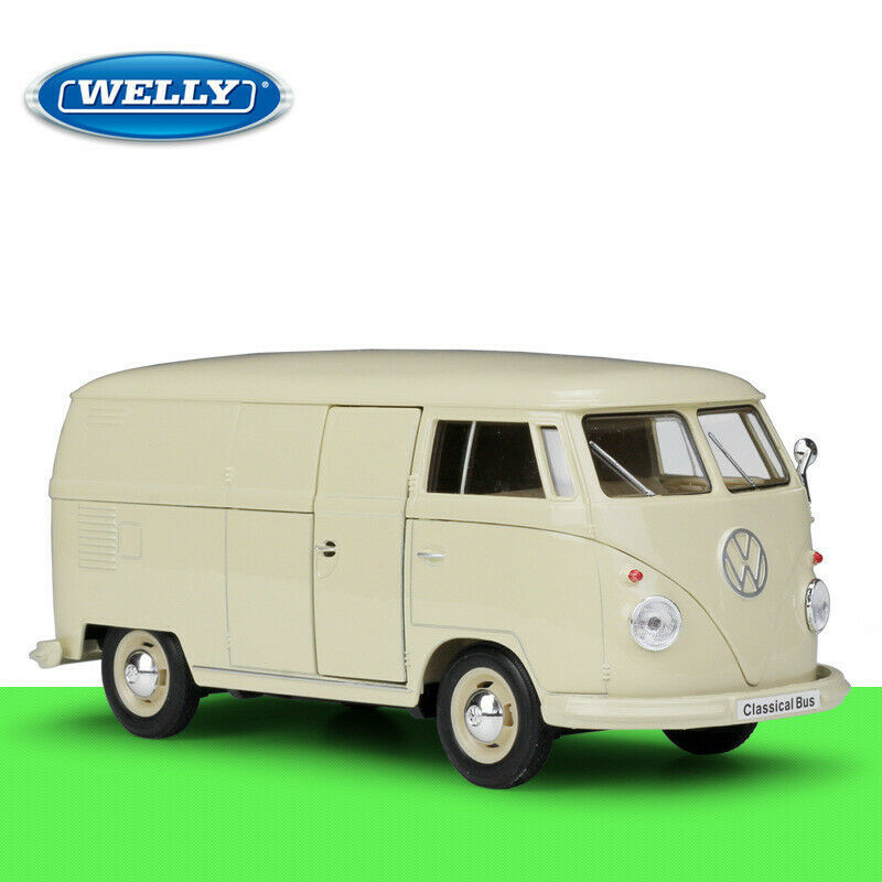 WELLY 1:24 For 1963 Volkswagen T1 T2 BUS Alloy Diecast Static Car Model Men Gift no box