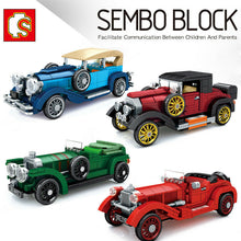 Load image into Gallery viewer, Sembo Kids Building Toys Boys Blocks Puzzle Vintage Car Model 607404 607405 607406 607407
