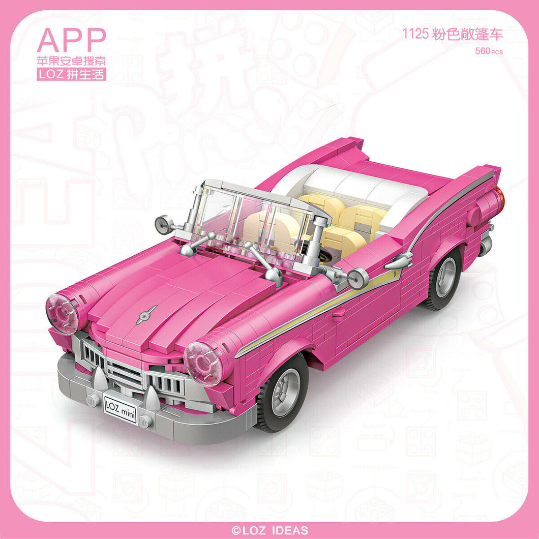 LOZ mini Block Kids Building Toys DIY Girls Puzzle Pink Car Model 1125